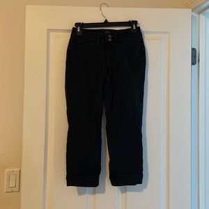 Jag Black Cuffed Hem Cropped Pants Sz 0P